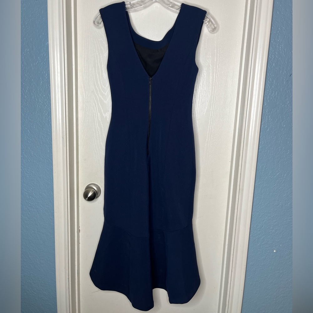 Tracy Reese Navy Blue Scuba Sleeveless Dress 6 - Picture 2 of 5